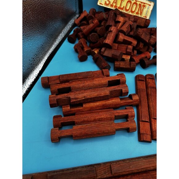 Vintage 1978 Playskool Lincoln Logs Set Sheriff Restaurant Saloon INCOMPLETE - Picture 8 of 12